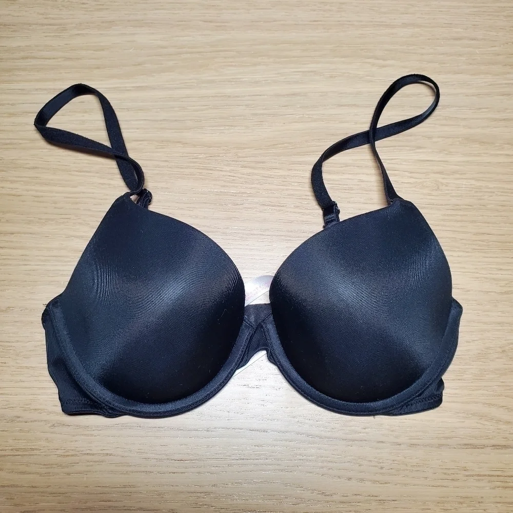PINK Black Bra
